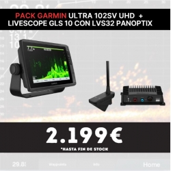 Pack EchoMAP Ultra 102sv + LiveScope GLS 10 con LVS32 Panoptix